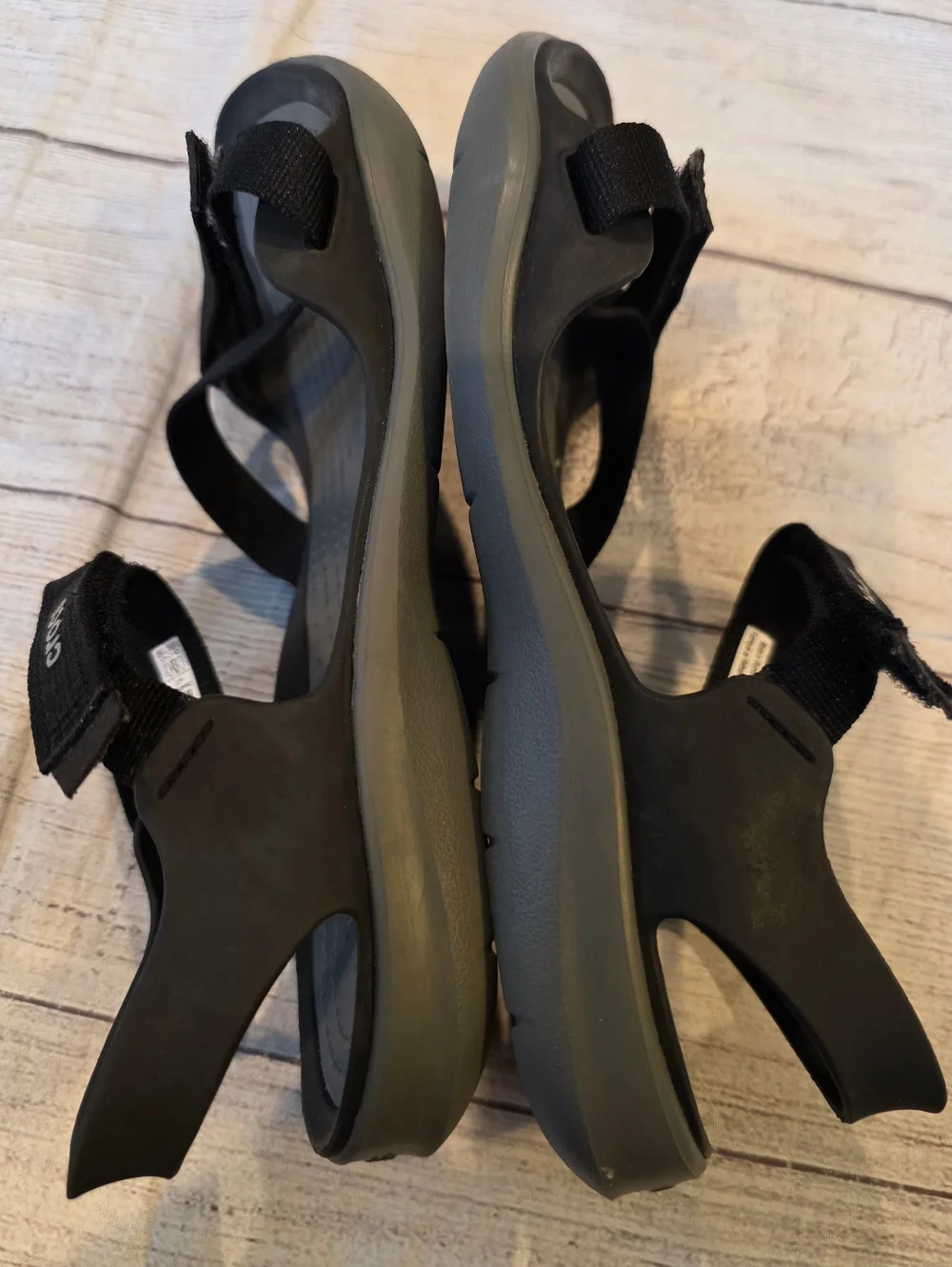 Crocs Swiftwater Webbing Sandals Women’s Size 7 Black Adjustable Straps Active - Picture 10 of 10